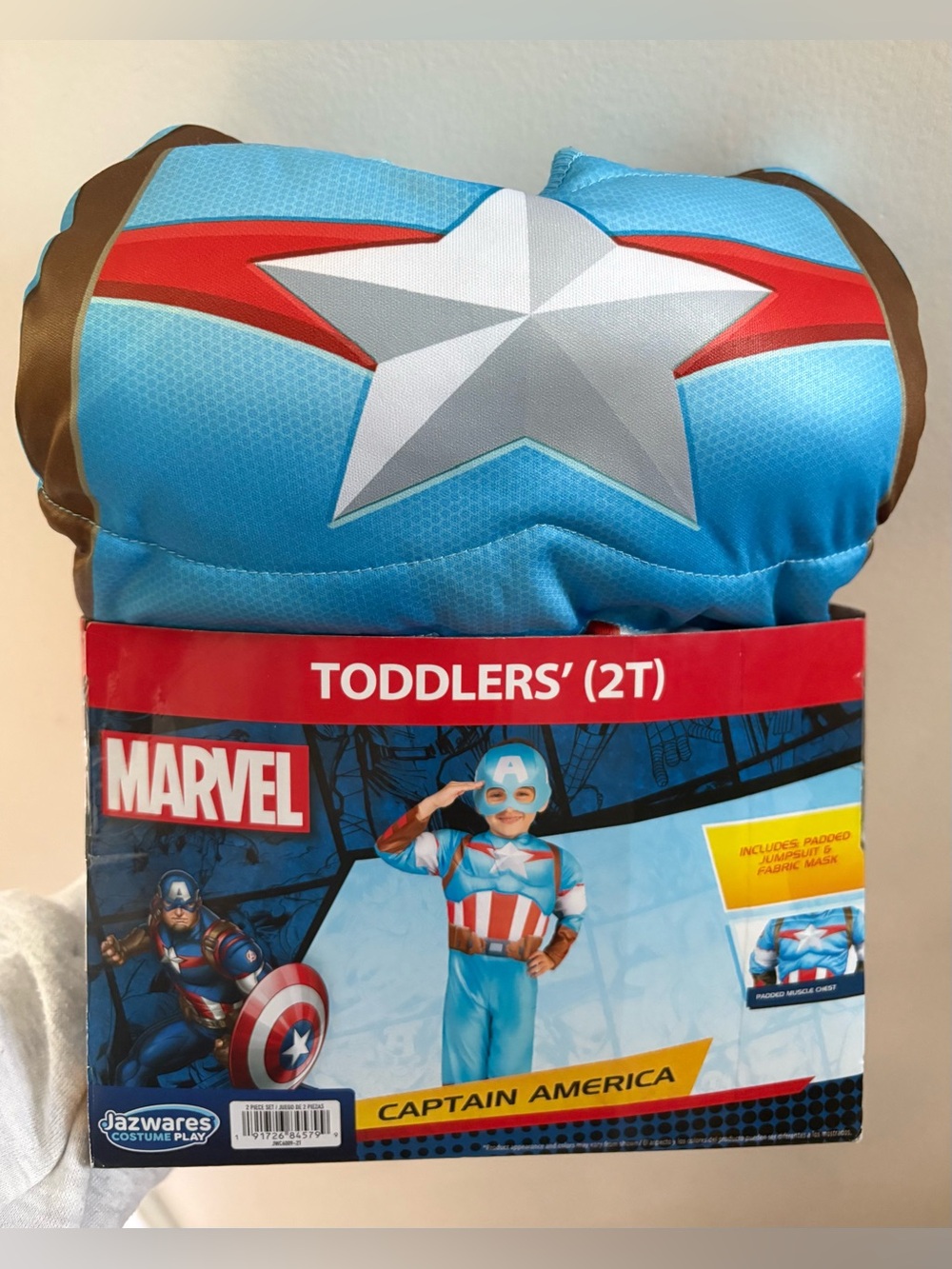 NEW Marvel Captain America Halloween Costume Toddler Size 2T by Jazwares